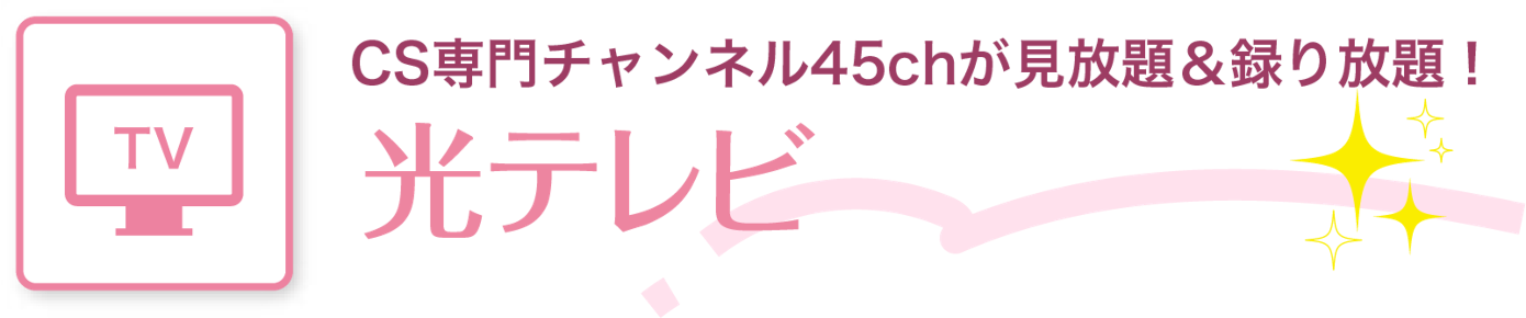 CS専門チャンネル45chが見放題＆録り放題！ 光テレビ